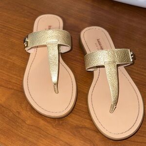 Kate Spade Gold Leather Sandals